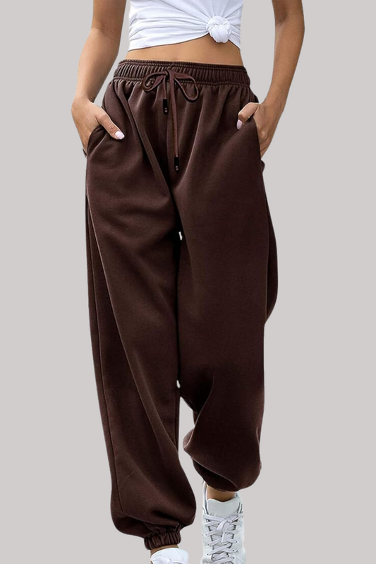 Women Jogger Pants Brown