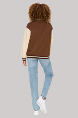 Baseball Varsity Jacket Women (Brown)