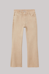 High Waist Bootcut Jeans (Beige)