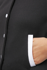 Baseball Varsity Jacket Women (Black)