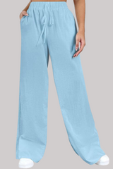 High Waist Wide Leg Flapper Trouser (Light Blue)