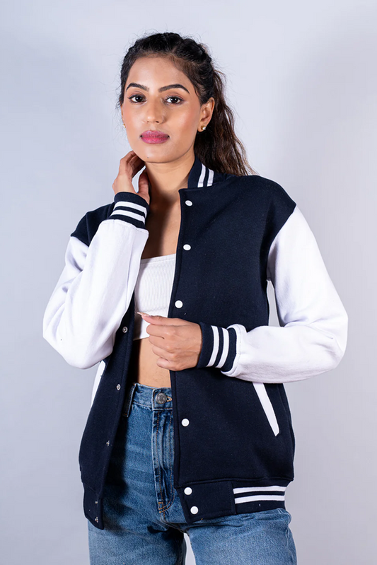 Baseball Varsity Jacket Women (Blue)