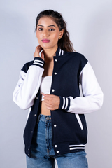 Baseball Varsity Jacket Women (Blue)