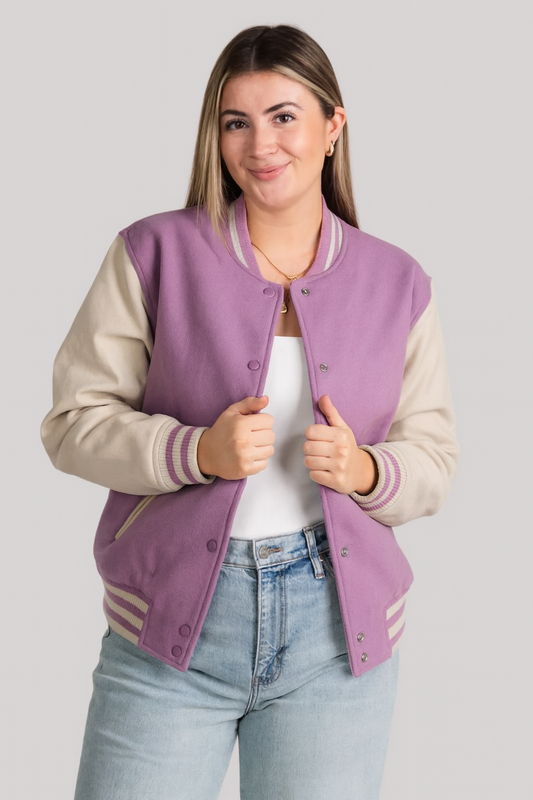 Baseball Varsity Jacket Women (Lilac)