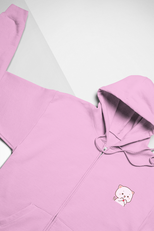 Zipper Hoodie (Cute Cat)