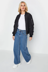 High Waist Wide Leg Jeans (Mid Blue)