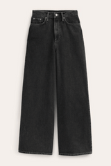 High Waist Wide Leg Jeans (Black)