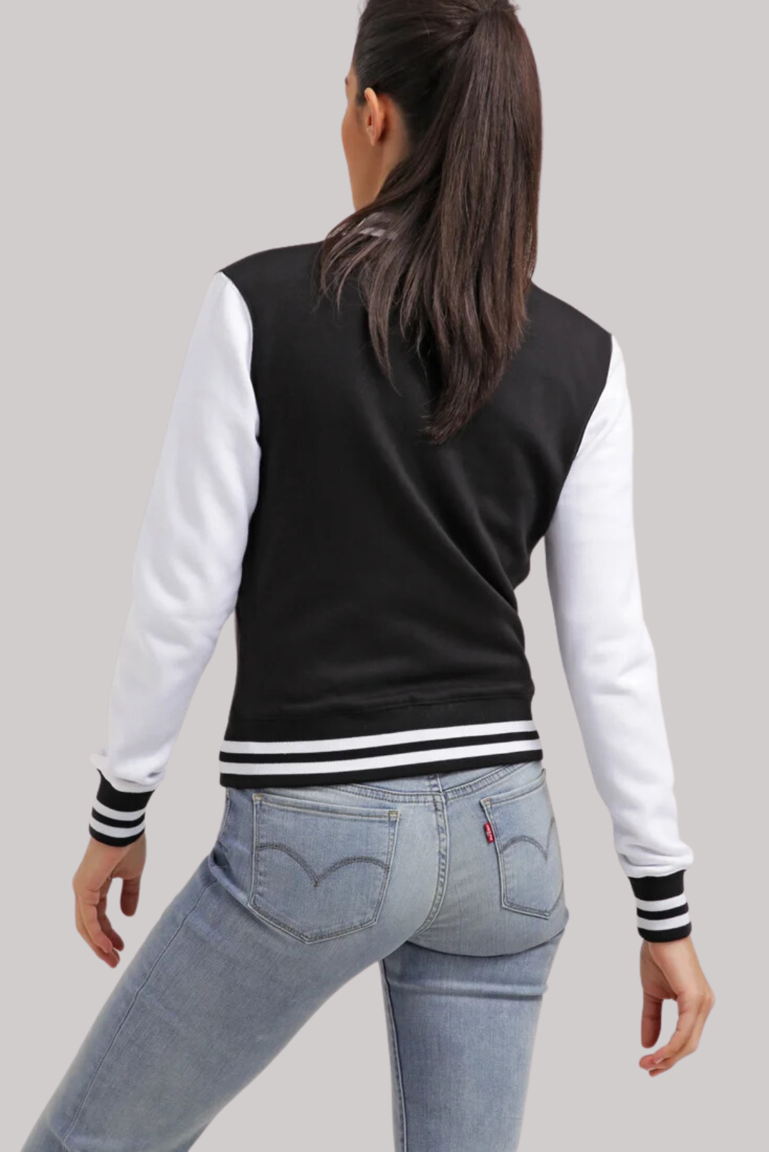 Baseball Varsity Jacket Women (Black)