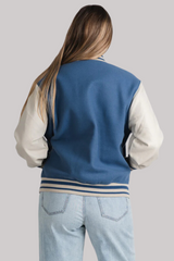 Baseball Varsity Jacket Women (Light Blue)