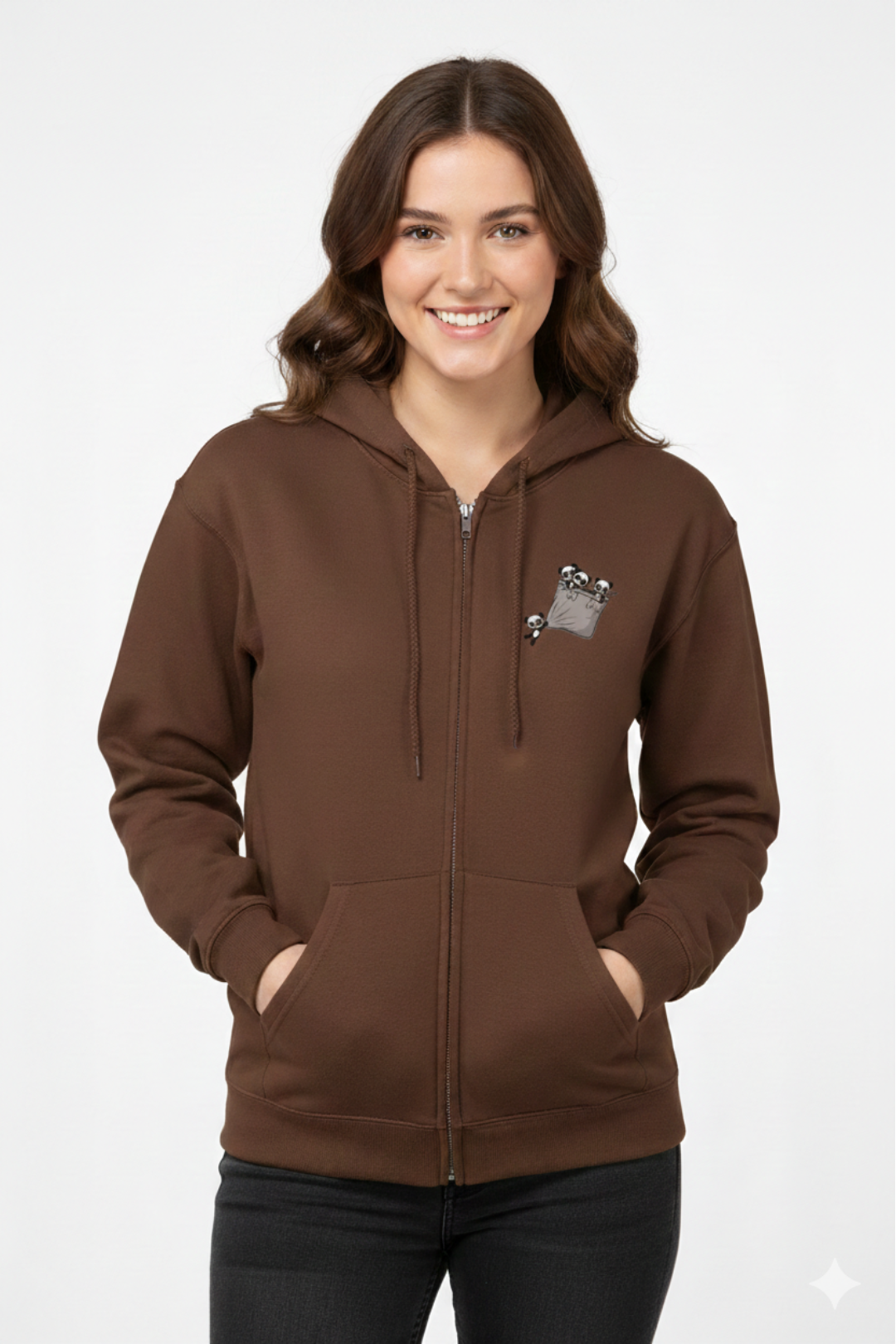 Brown Zipper (Pocket Panda)