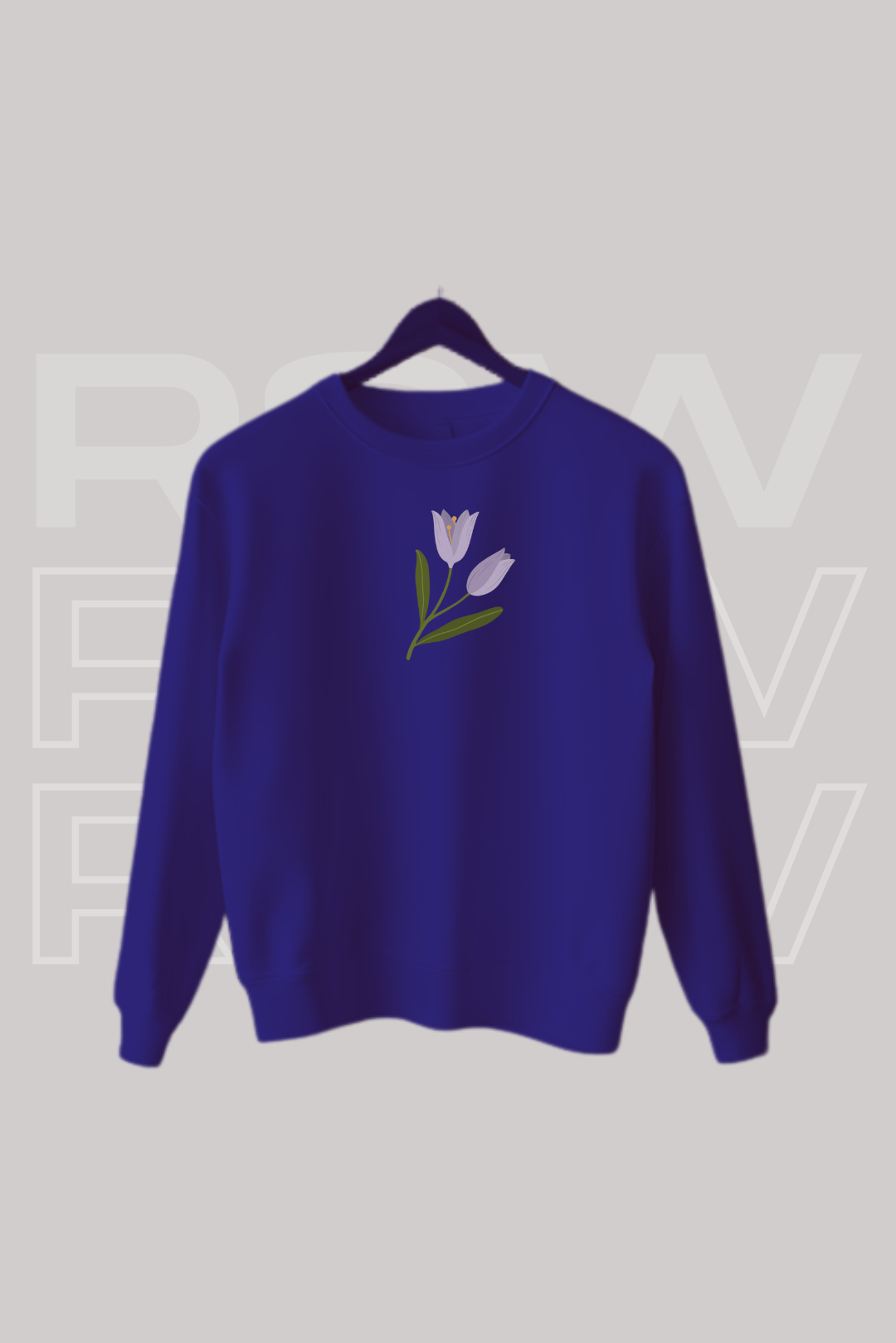 Winter Sweatshirt (Lilac Flower)